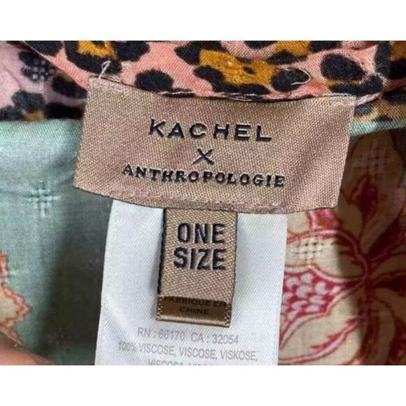 Anthropologie Kachel Cheetah Kimono Size One Size EUC - Picture 5 of 7